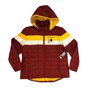 NEW Washington Redskins NFL team apparel jacket women’s XXL insulated hooded